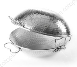 Aluminium Hammered Cataplana - Flat Bottom