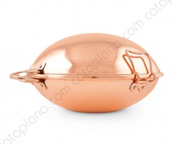 Copper Smooth Cataplana - Flat Bottom
